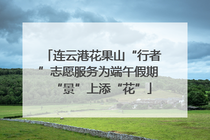连云港花果山“行者”志愿服务为端午假期“景”上添“花”