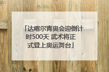达喀尔青奥会迎倒计时500天 武术将正式登上奥运舞台
