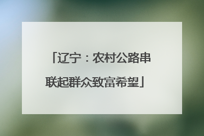 辽宁：农村公路串联起群众致富希望