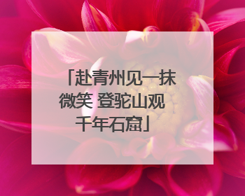 赴青州见一抹微笑 登驼山观千年石窟