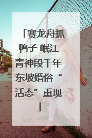 赛龙舟抓鸭子 岷江青神段千年东坡婚俗“活态”重现
