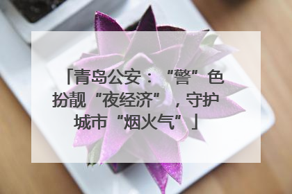 青岛公安：“警”色扮靓“夜经济”，守护城市“烟火气”