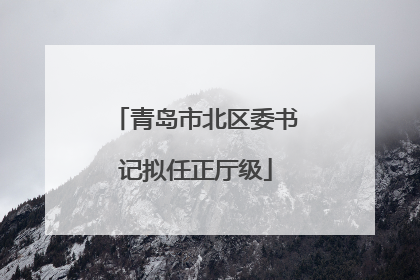 青岛市北区委书记拟任正厅级