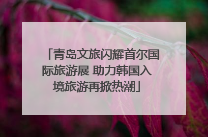 青岛文旅闪耀首尔国际旅游展 助力韩国入境旅游再掀热潮