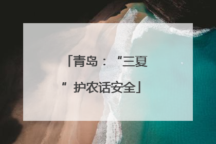 青岛：“三夏”护农话安全