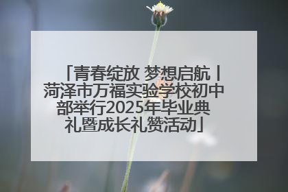 青春绽放 梦想启航丨菏泽市万福实验学校初中部举行2025年毕业典礼暨成长礼赞活动