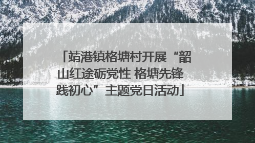 靖港镇格塘村开展“韶山红途砺党性 格塘先锋践初心”主题党日活动