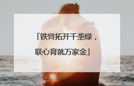 铁臂拓开千垄绿，联心育就万家金