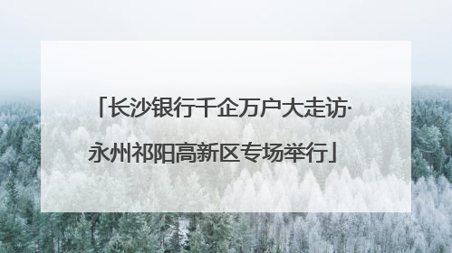 长沙银行千企万户大走访·永州祁阳高新区专场举行