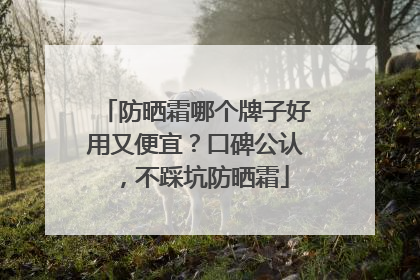 防晒霜哪个牌子好用又便宜？口碑公认，不踩坑防晒霜