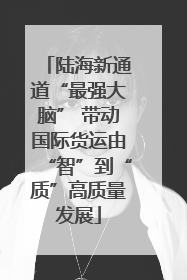 陆海新通道“最强大脑” 带动国际货运由“智”到“质”高质量发展