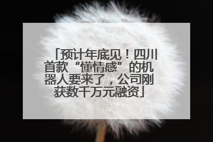 预计年底见！四川首款“懂情感”的机器人要来了，公司刚获数千万元融资