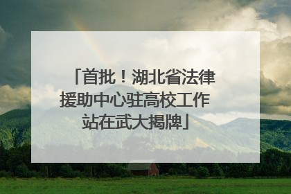 首批！湖北省法律援助中心驻高校工作站在武大揭牌
