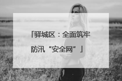 驿城区：全面筑牢防汛“安全网”