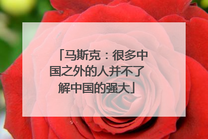 马斯克：很多中国之外的人并不了解中国的强大