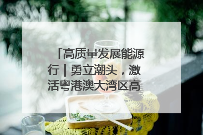 高质量发展能源行｜勇立潮头，激活粤港澳大湾区高质量发展动力源