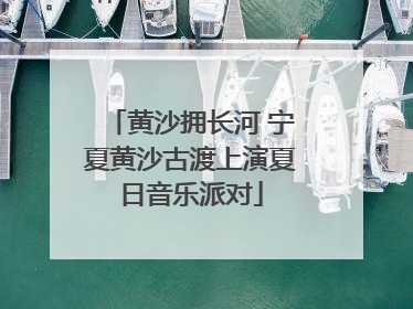 黄沙拥长河 宁夏黄沙古渡上演夏日音乐派对