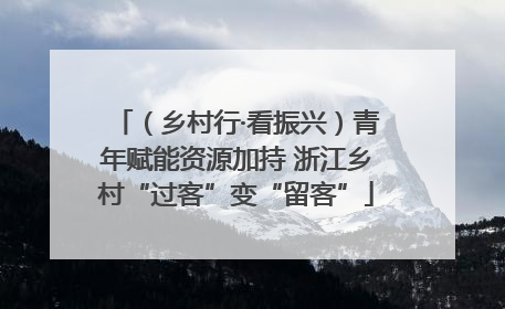 （乡村行·看振兴）青年赋能资源加持 浙江乡村“过客”变“留客”