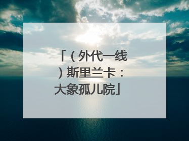 （外代一线）斯里兰卡：大象孤儿院