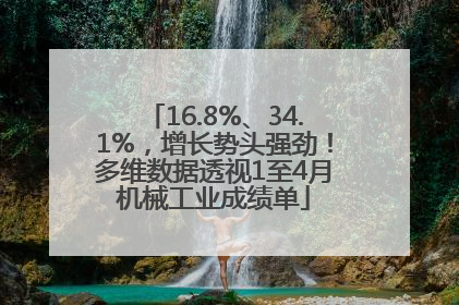 16.8%、34.1%，增长势头强劲！多维数据透视1至4月机械工业成绩单
