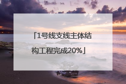 1号线支线主体结构工程完成20%