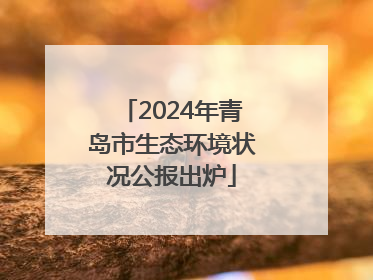 2024年青岛市生态环境状况公报出炉