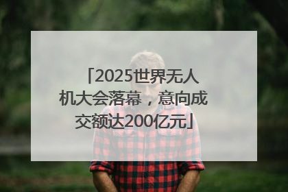 2025世界无人机大会落幕，意向成交额达200亿元