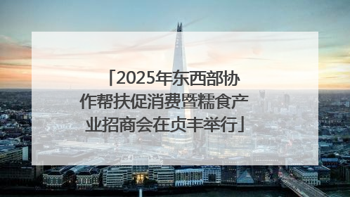 2025年东西部协作帮扶促消费暨糯食产业招商会在贞丰举行