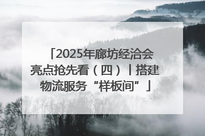 2025年廊坊经洽会亮点抢先看（四）丨搭建物流服务“样板间”