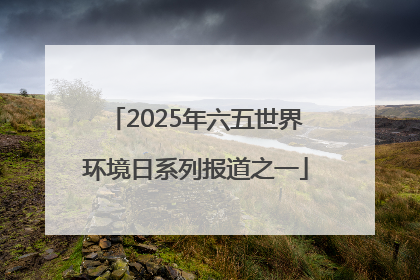 2025年六五世界环境日系列报道之一