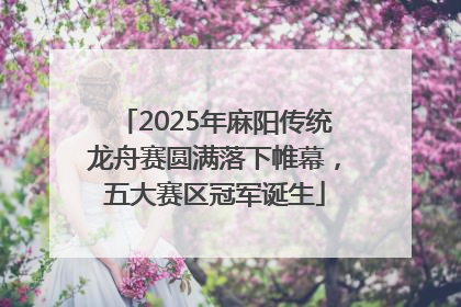 2025年麻阳传统龙舟赛圆满落下帷幕，五大赛区冠军诞生