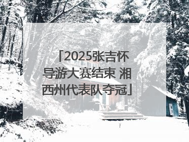 2025张吉怀导游大赛结束 湘西州代表队夺冠
