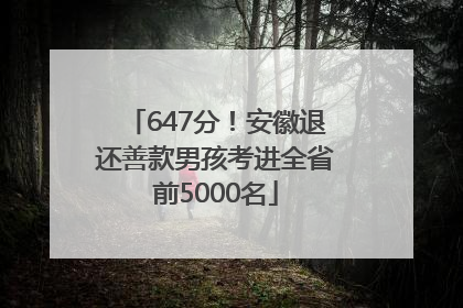 647分！安徽退还善款男孩考进全省前5000名