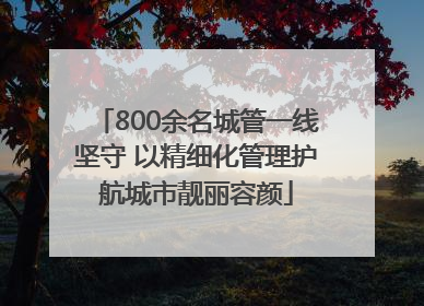 800余名城管一线坚守 以精细化管理护航城市靓丽容颜