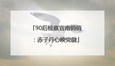 90后检察官南俏俏：赤子丹心映党徽