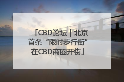 CBD论坛｜北京首条“限时步行街”在CBD商圈开街